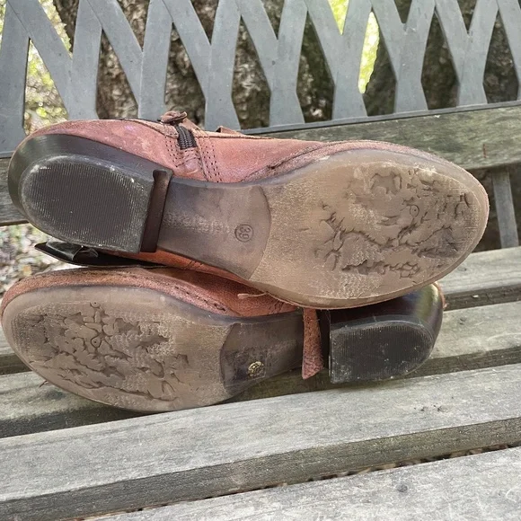 MIZ MOOZ Brown Leather/Suede Ankle Boots SZ 8.5 - Picture 6 of 8